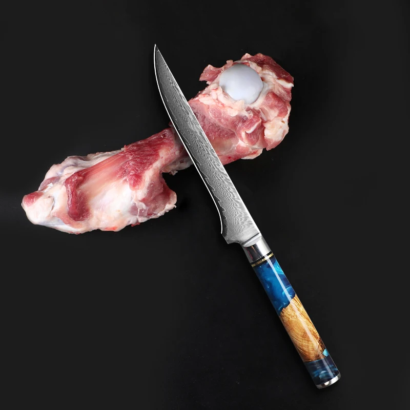 JUMCSONG 6.5-inch Household Boning Knife, Resin Handle, Sharp, Suitable For Cutting And Slaughtering Sheep Meat Knife