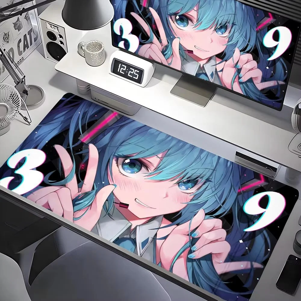 

H-Hatsunes Miku Mouse Pad Desk Mouse Pad Cute HD Desk Pad Extended Gaming Keyboard Mats Large 100x50cm XXL Gamer Mousepad