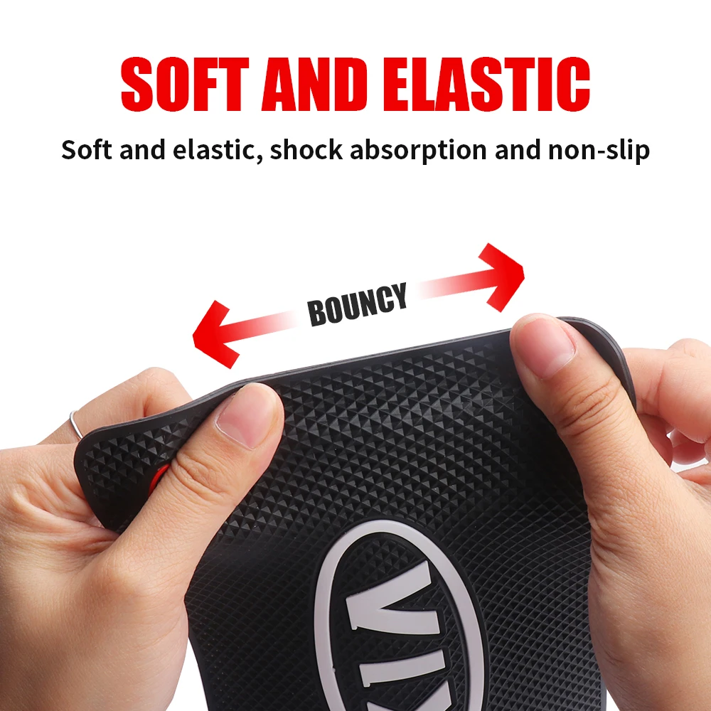 1PC Auto Stil Nicht-slip Silikon Pad Dashboard Sticky Pad Handy Halter Für Skoda Fabia Superb Schnelle Karoq VII Yeti Kodiaq