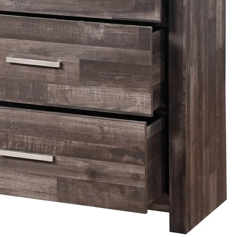Dark Cherry Finish Dresser with Elegant Design and Ample Storage Space - Perfect for Bedroom Organization and Style
