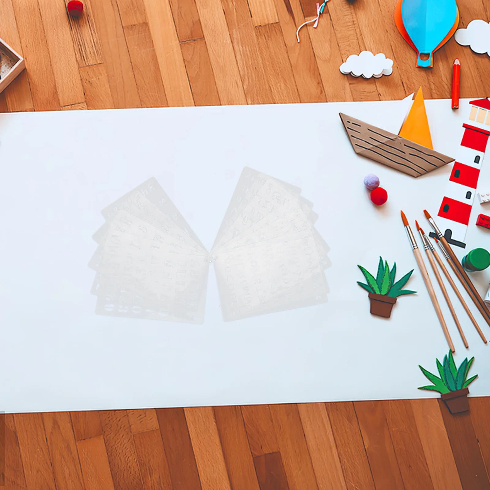 

12Pcs Alphabet Number Stencils for Painting Reusable Plastic Calligraphy DIY Wall Door Signs Home Decor Office Wedding Templates