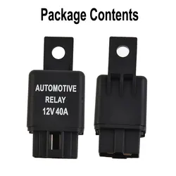 Car Relay 12V 40A  4-Pin SPST Alarm Relay SPST Contact Type Auto Current Start Parts For HID Headlights Doors