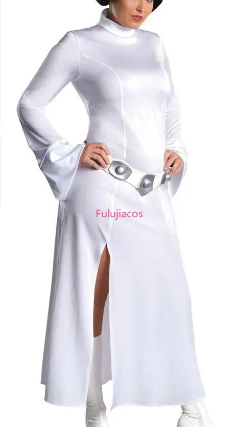 Fulujiacos Princess Leia Cosplay Costume Girls Clothes Female Dress