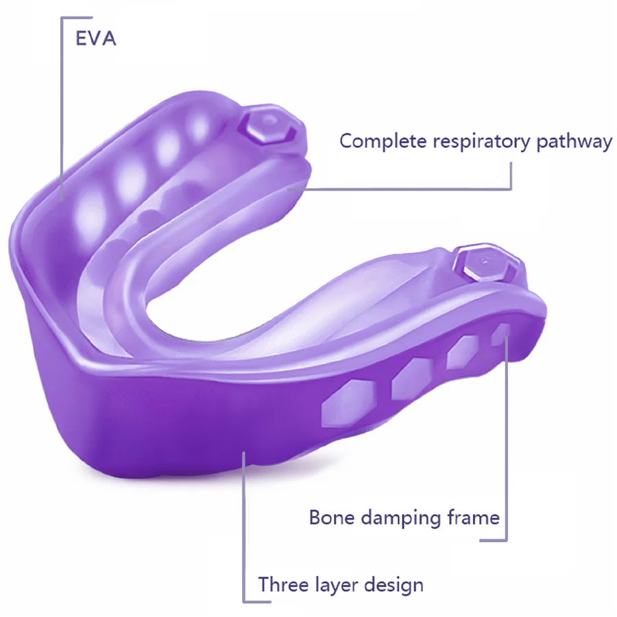 (Need to soak in hot water, heat and shape before use) Boxing braces, Sanda training, dental guards, dental braces, gift box