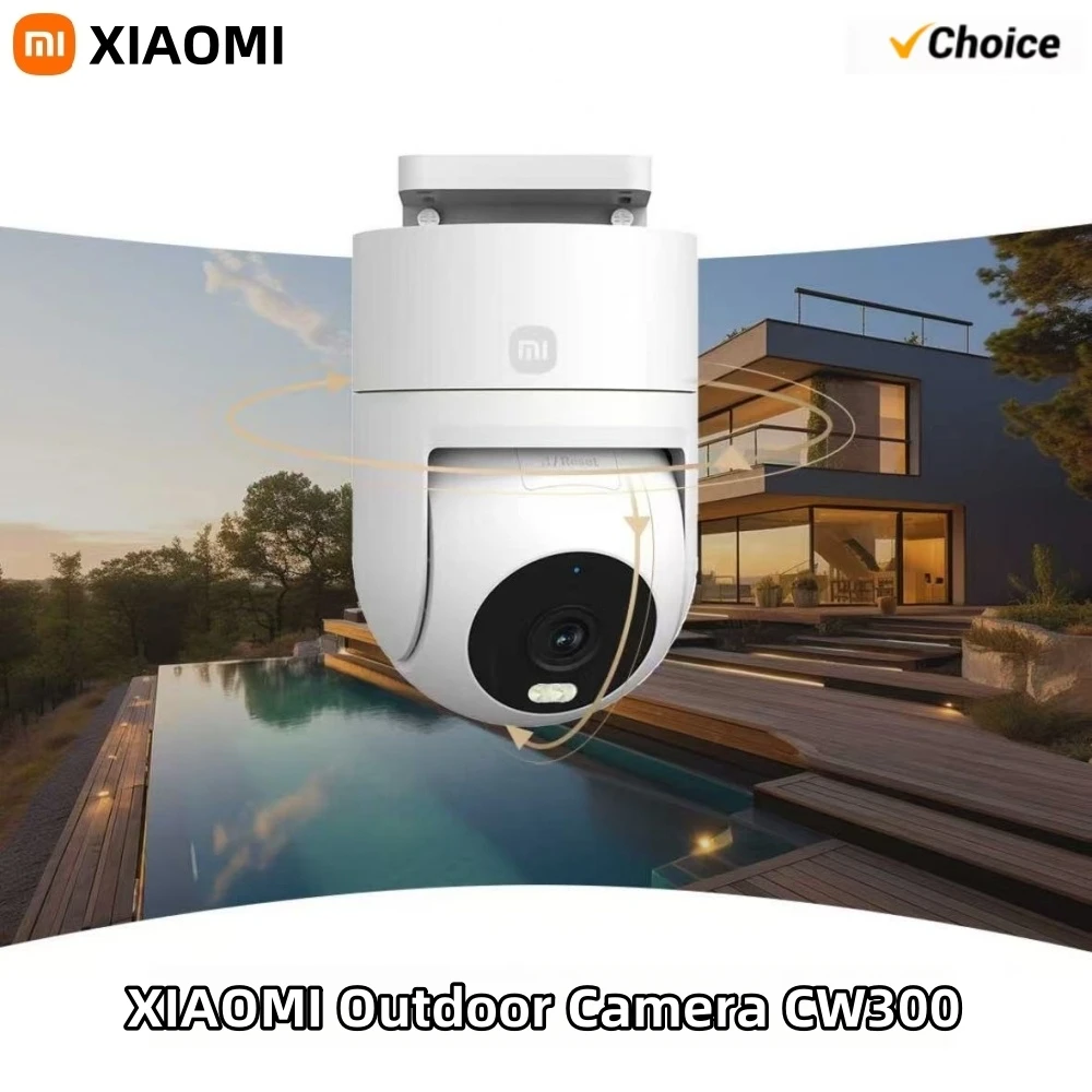 

XIAOMI уличная камера безопасности CW300 2,5K 4MP цветная камера ночного видения IP66 отслеживание человека звуковая световая сигнализация 2-стороннее аудио