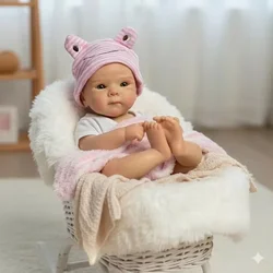 33cm Full Body Silicone Bettie Reborn Baby Girl With Painted Skin Washable Bebe Reborn Girl Lifelike Muñeca Reborn For Kids Gift