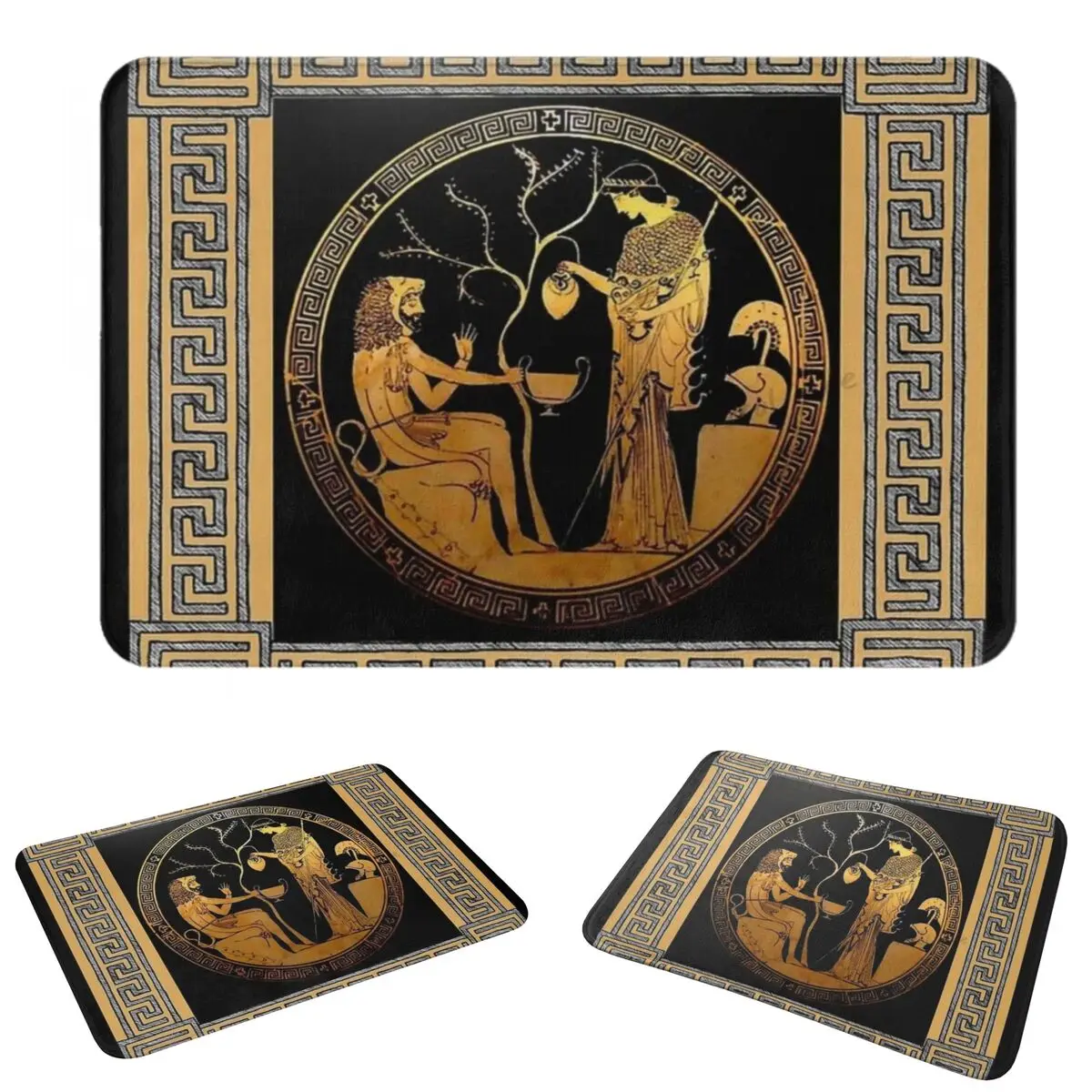 Ancient Greek Mythology Doormat Antiwear Carpet Rug Kitchen Entrance Home Floor Mat for Balcony Footpad Mats