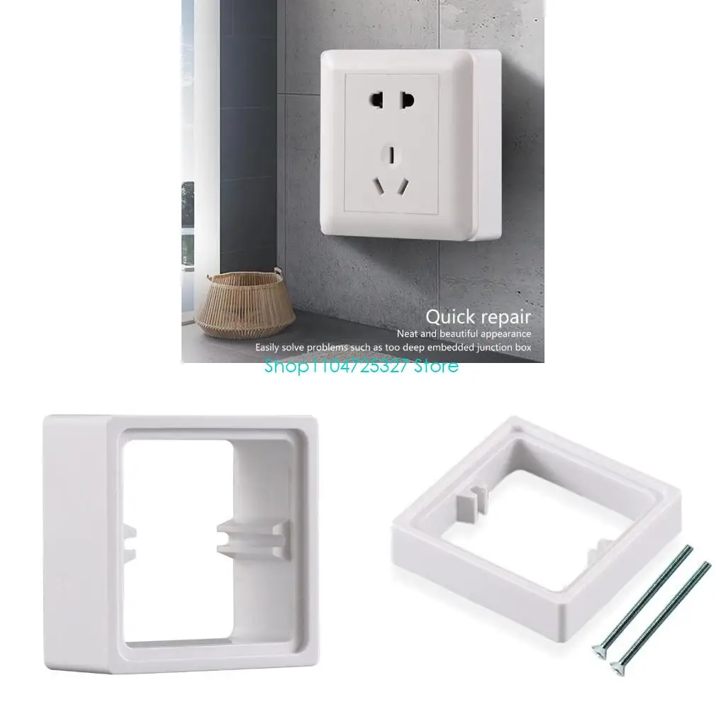

D8KF Light Switches Surround Electrical Installation Accessory Single Socket Spacerfor Height Increase In Wall Installation