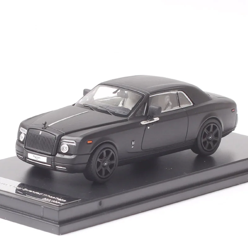 DCM 1/64 Scale Mini RR Phantom Coupe Luxury Car Diecast & Vehicles Metal Model Toys Acrylic Box Black Matte Of Replicas Gift