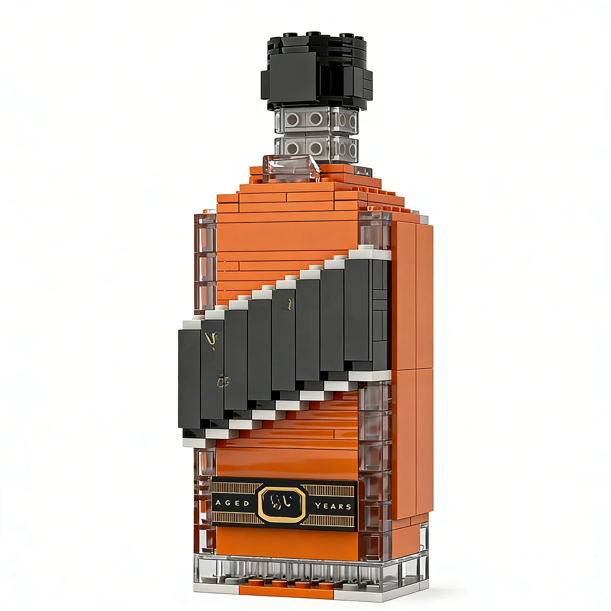 مجموعة نموذج زجاجة نبيذ من قطع البناء، قوالب MOC، ديكور للبار المنزلي، زينة للمكتب، إكسسوارات كؤوس النبيذ، هدايا تجميع يدوية للكبار