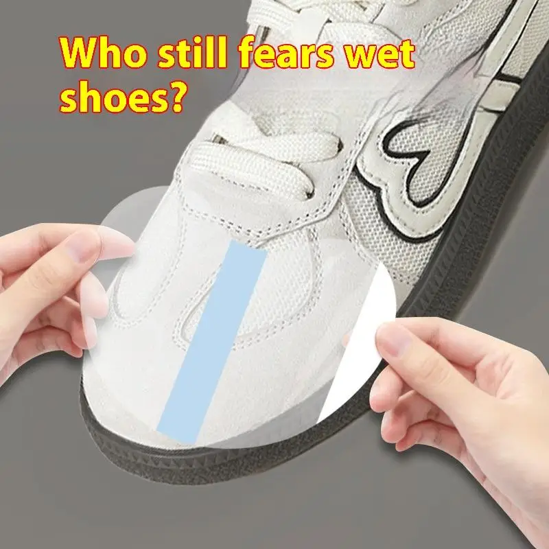 30/90 قطعة حذاء تو المطر ملصقات أفلام واضحة حذاء رئيس إزالة البقع ارتداء مقاومة الأوساخ مقاومة ملصقات الأحذية المقاومة للماء #5