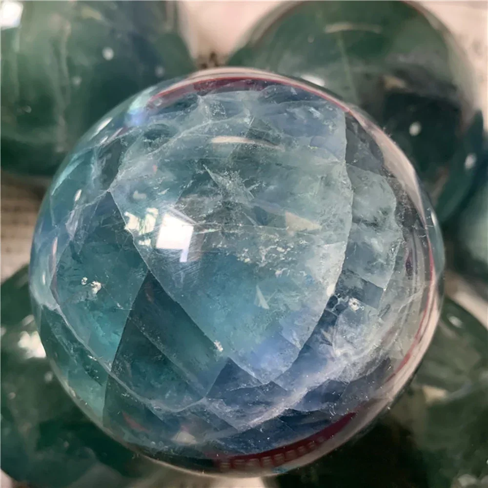 Natural Color Fluorite Quartz Crystal Ball Spheres Reiki Polished Massage Healing Exquisite Ore Souvenirs Gift 1pc Room Decor