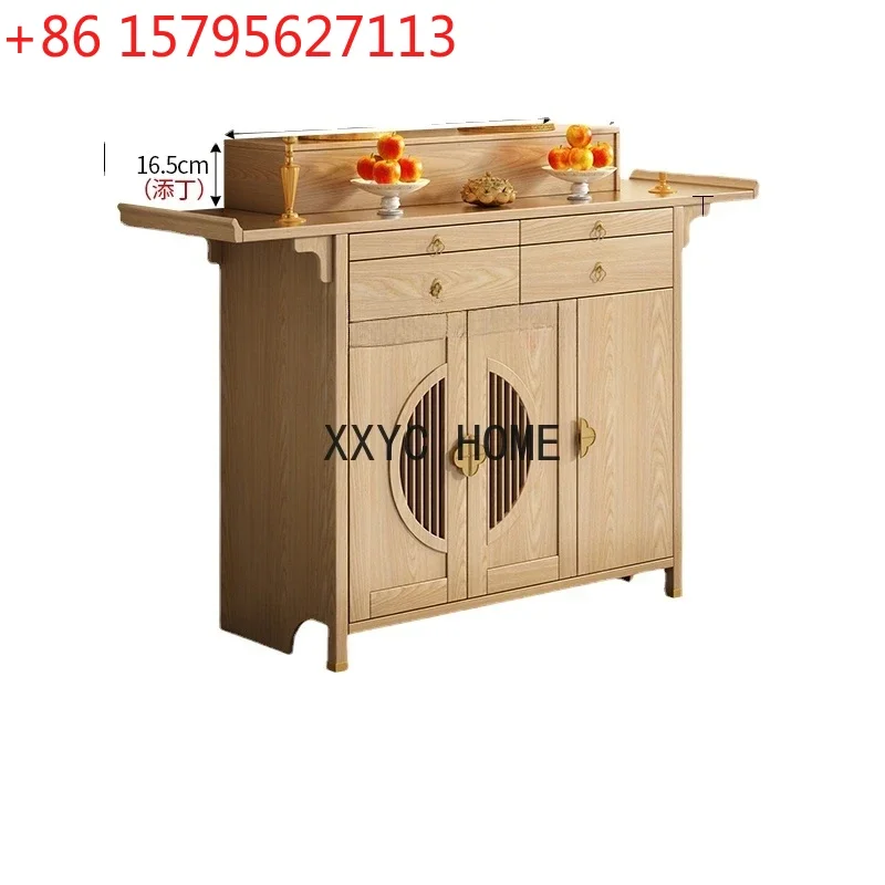 

Столик-кулонница из массива дерева для домашнего алтаря, простой современный стол для поклонения, подставка для благовоний, столик для Будды