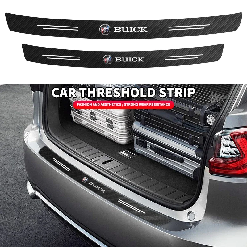 

1Pcs Car Carbon Fiber Rear Bumper Trunk Protection Stickers For Buick Excelle XT Envision Regal LaCrosse Encore royaum GL8 GL6
