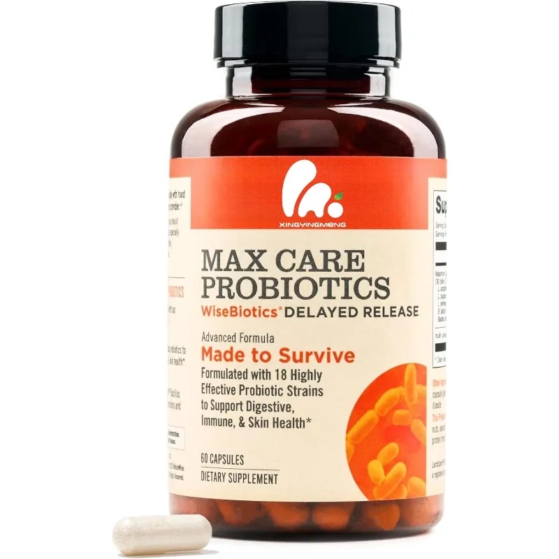 

Probiotic capsules contain 30 billion CFU of 18 strains and prebiotics for intestinal and digestive health