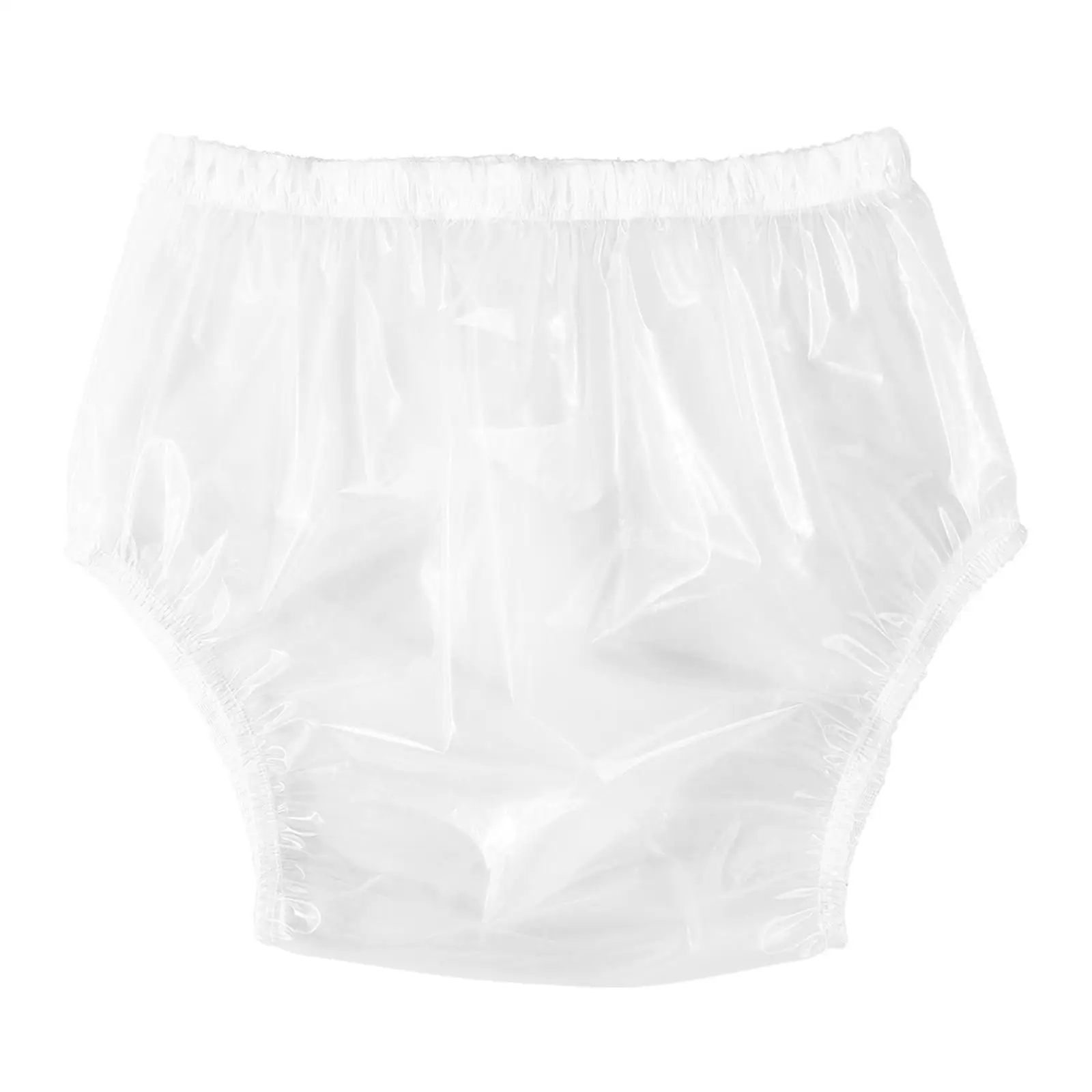 Reusable Adult Waterproof Panties Clear TPU Breathable Diaper Cover Protective Briefs for Seniors Summer Beach and Long Rides