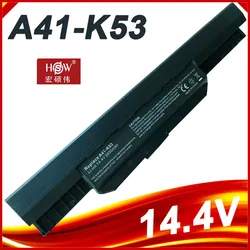 14.4V/14.8V 2600mAh Laptop Battery Pack  A41-K53 A32-K53  for ASUS K53 K53E X54C X53S X53 K53S X53E X53SV X53U X53B A42-K53 K43S