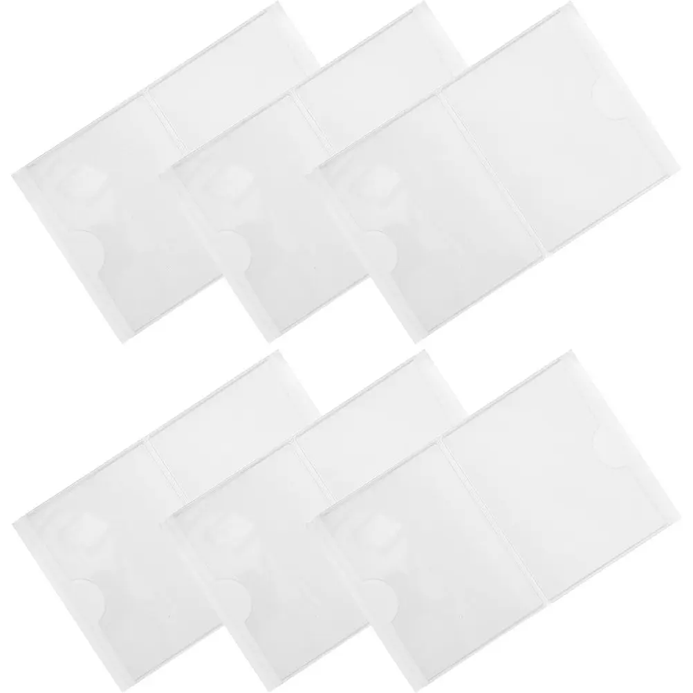 12Pcs Self-Adhesive Label Card Holders Transparent Plastic Card Pouches for Organizing Warehouse Shipping Boxes Notes
