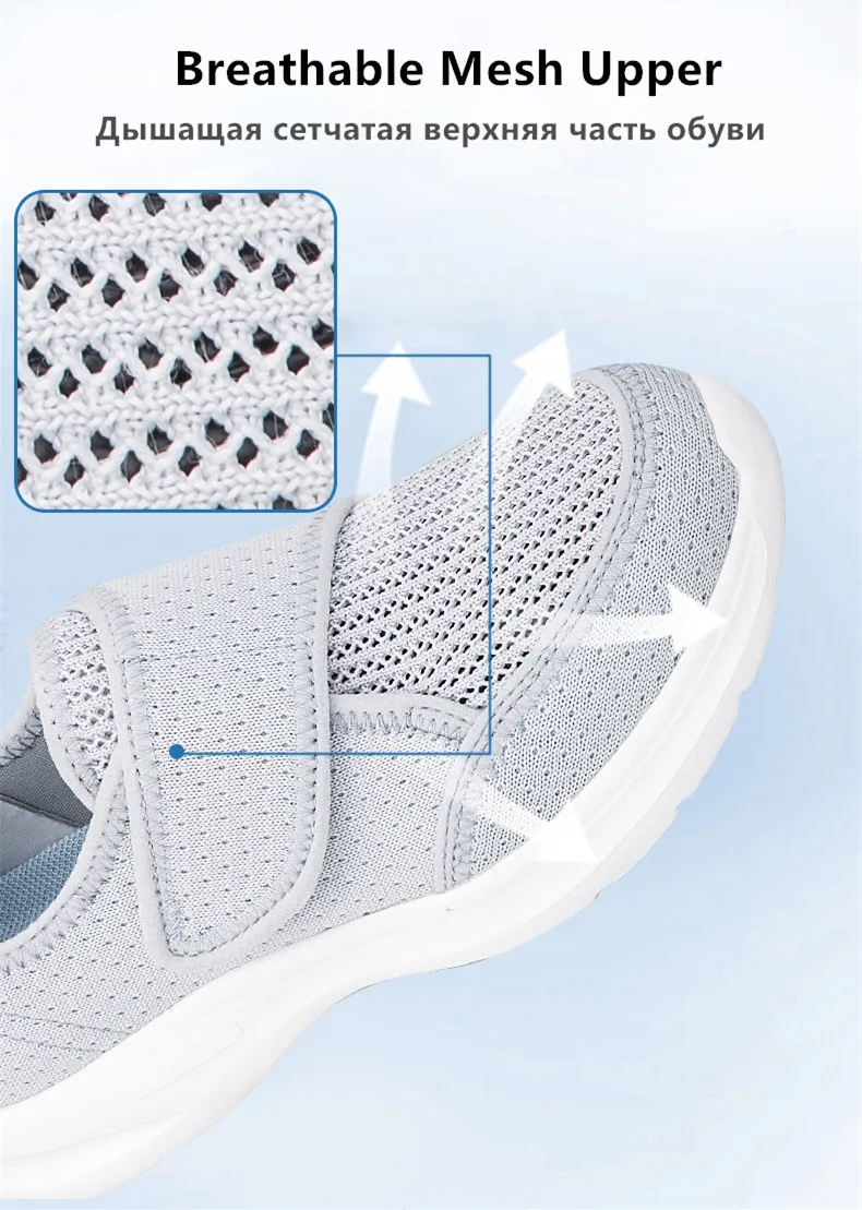 Damen-Sneaker für Orthopädie, Breite Füße, Geschwollene Füße, Geh- und Freizeitschuhe, Daumenkorrektur, Verstellbar, Bequem, Diabetiker-Barfußschuhe – Detail 7