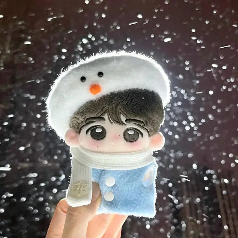 

10cm Snowman Doll Clothes For Mini Labubu Autumn And Winter Suit Cotton Doll Kawaii Doll Change Clothes To Replace.