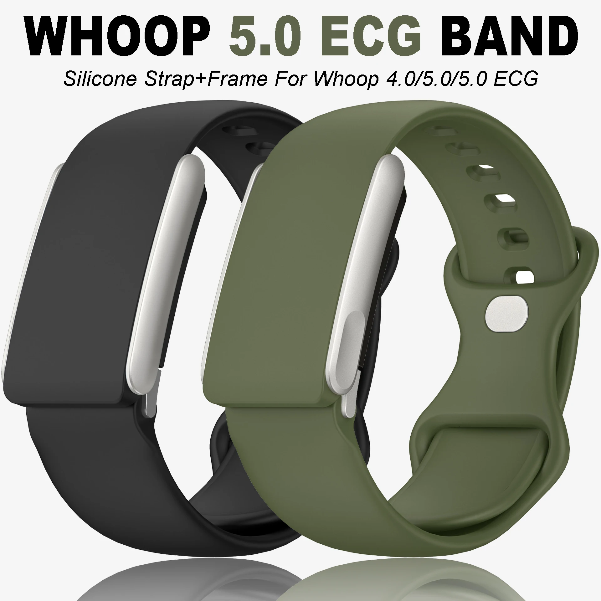 For Whoop 4.0/5.0 Watch Straps Soft-Touch Silicone Bands For WHOOP One Peak Wristband Fitness Tracker Whoop Life ECG Straps