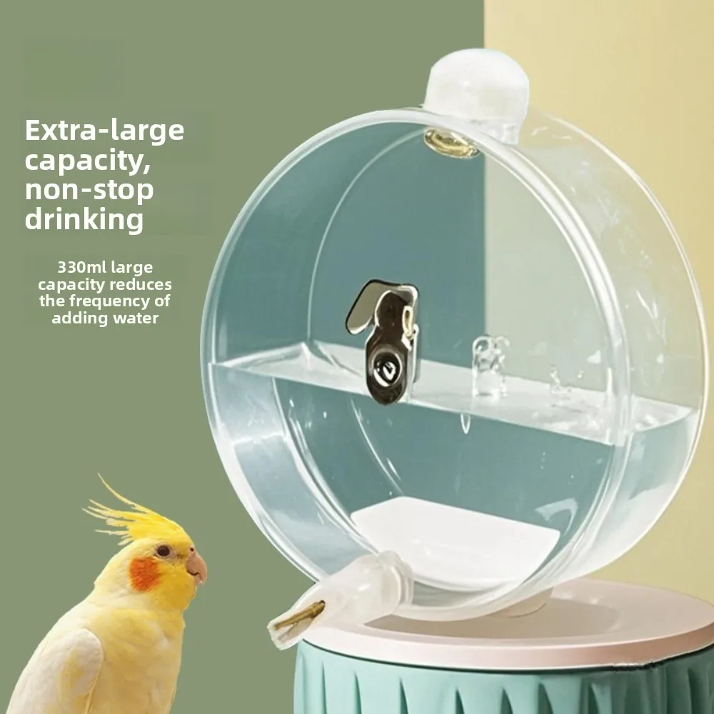 Nouvelle Abreuvoir Transparent pour Oiseaux 350ml, Suspendable, Anti-fuite, Grande Capacité, Bouteille d'Eau pour Petits Animaux, Utilisation Intérieure