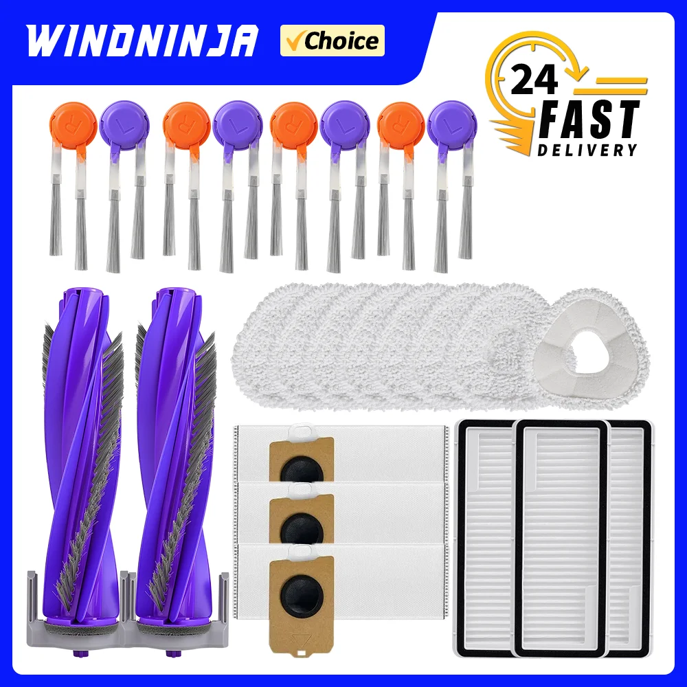 Für Narwal Freo Z10 Ultra J5X Wichtigsten Roller Seite Pinsel Mopp Tuch Staubbeutel HEPA-Filter Langlebig Roboter Staubsauger Ersatzteile