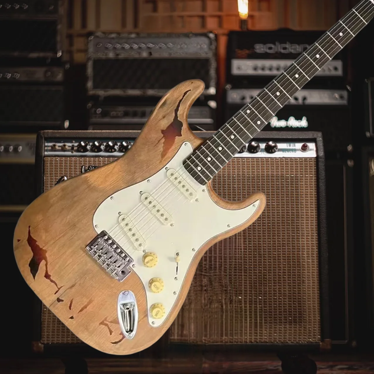 

Электрогитара ручной работы, деревянная, модель STS, гриф из вяза, кленовый накладной пэддлборд, бесплатная доставка