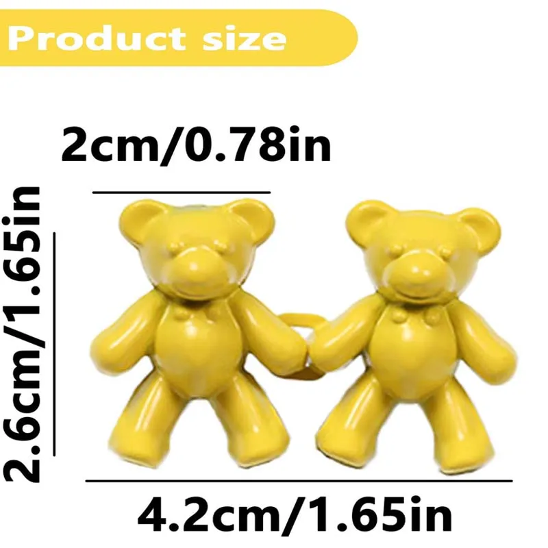 1Pair Bear Shaped Adjustable Jean Button Waist Buckle Snap Pants Buckle Extender Replacement Jeans Button Attacher Pins