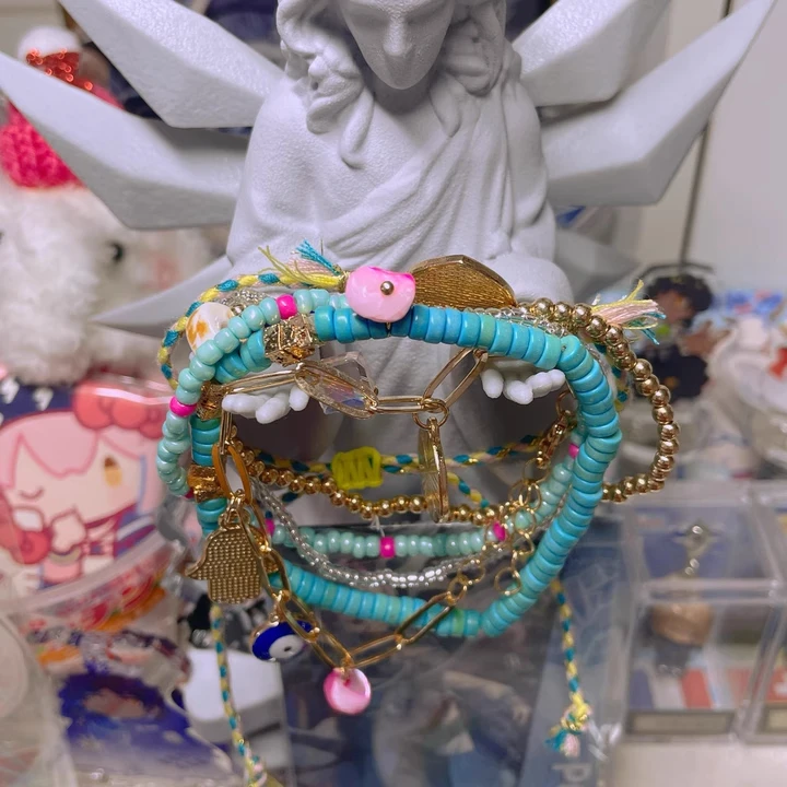 Bracciale versatile per tessitura di perline del mondo delle fiabe da 6 pezzi. Bracciale versatile per accessori per braccialetti da ragazza