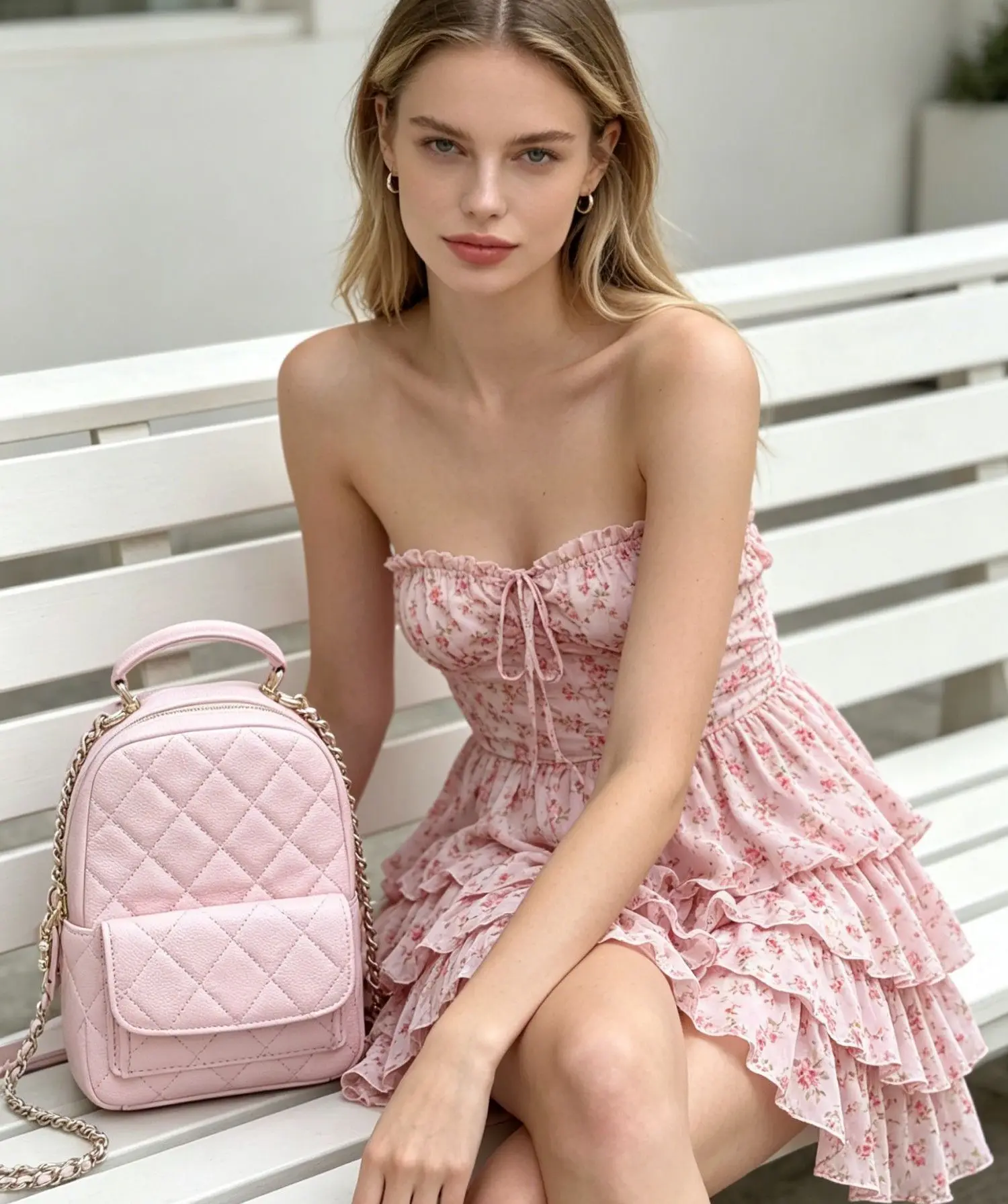 

Милый розовый стеганый мини-рюкзак для женщин, модная сумка через плечо с верхней ручкой, стильный повседневный рюкзак для свиданий и учебы