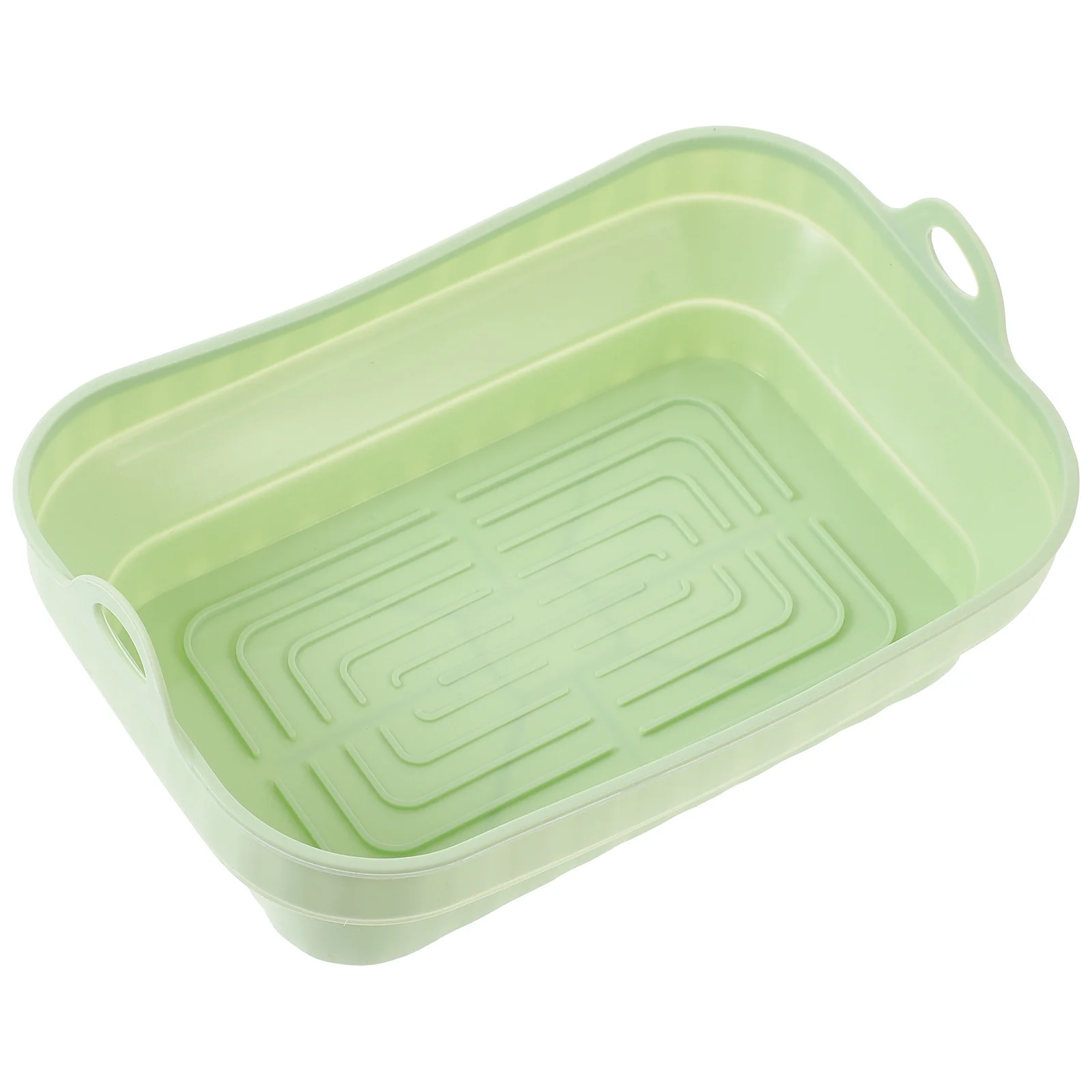 بطانة مقلاة هوائية من السيليكون قابلة لإعادة الاستخدام، صينية خبز مستطيلة غير لزجة مناسبة لملحقات مقلاة الهواء والميكروويف #3