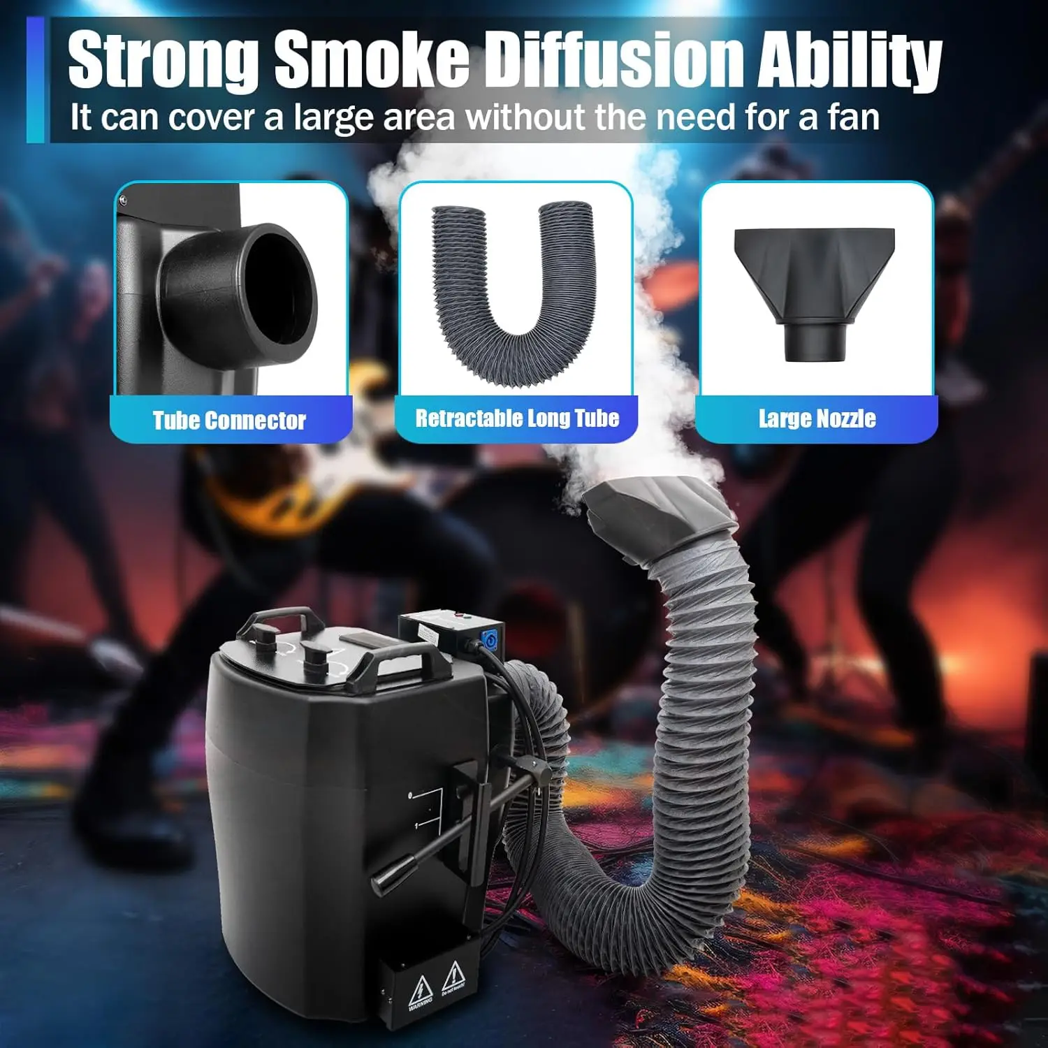 Stage Smoke Fog Machine,6000W Dry Ice Blasting Machine Ice for Parties, Weddings Party, Events, Stage Club, Disco, DJ, Halloween