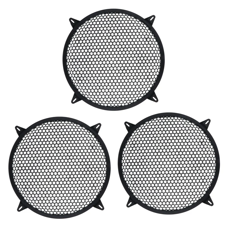 3X Subwoofer Grid Car Speaker Amplifier Grill Cover Mesh - 10 Inch