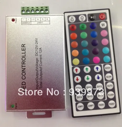 

1pcs/lot DC12V 12A 144W 44 Key LED IR Remote Controller for RGB SMD 5050 3528 LED Strip Light Free Shipping