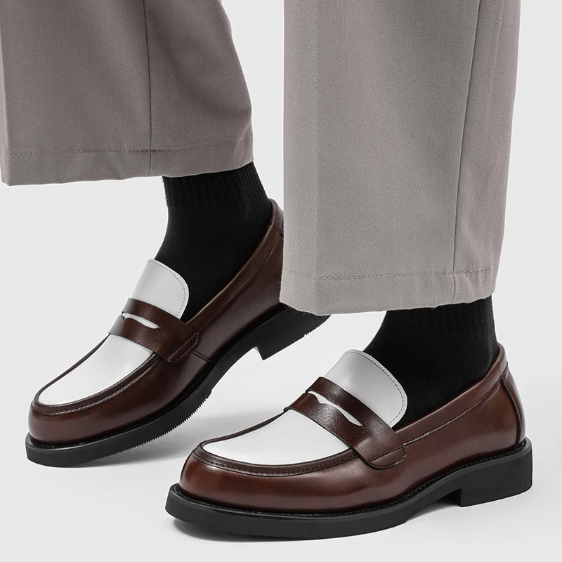 New Men Business Loafers British Style Korean Version Men Derby Shoes Trendy Pair of Casual Brand Leather Shoes Available