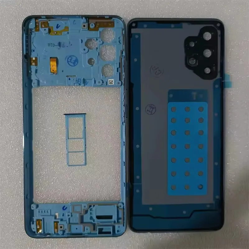 Phone Housing For Samsung Galaxy A32 4G A325 Middle Frame+Battery Back Cover Case Panel Lid Rear Door+Camera Lens Repair Parts