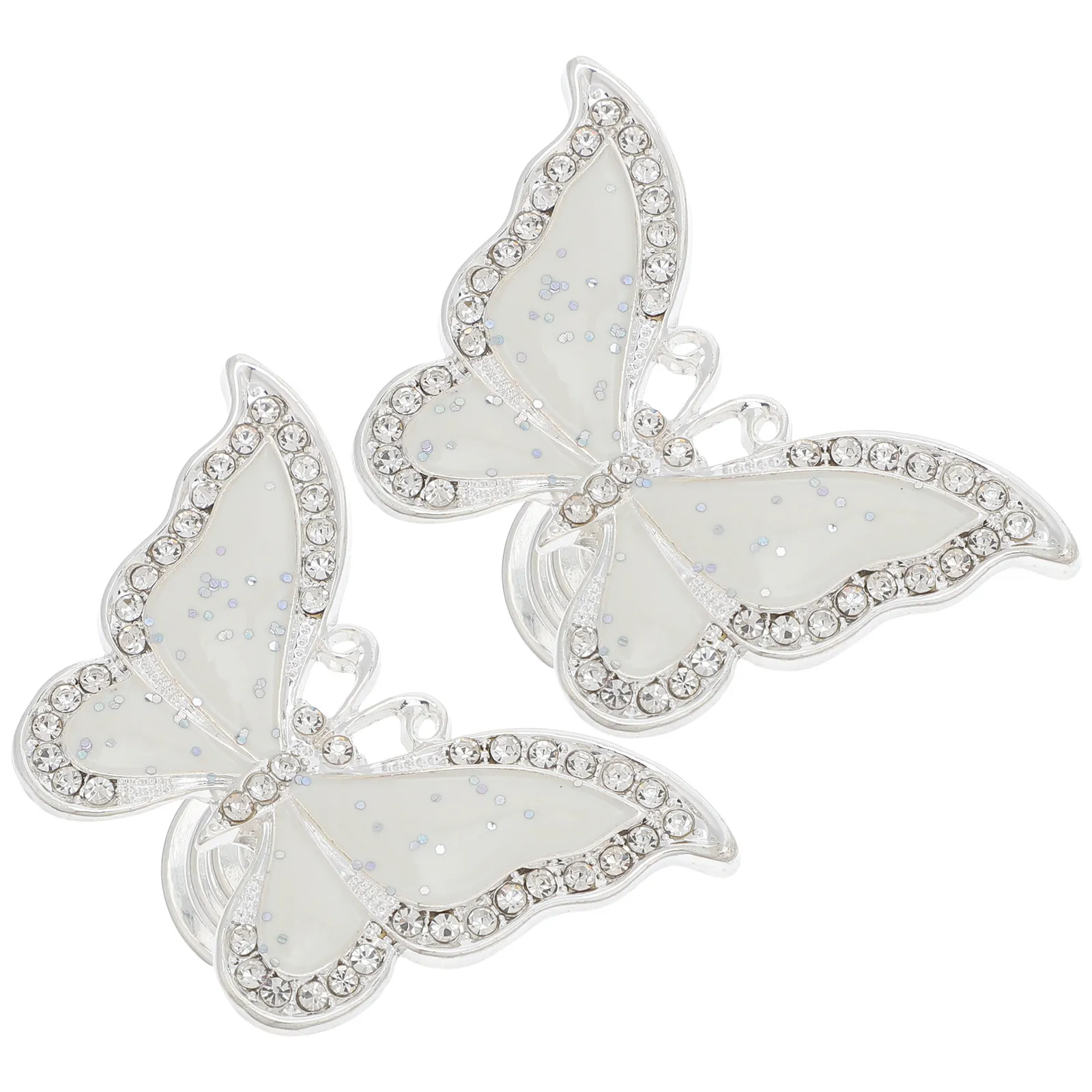 

2 шт. Декоративные ручки-бабочки из цинкового сплава для шкафов, комодов, тумбочек, с кристаллами, для мебели и дверей