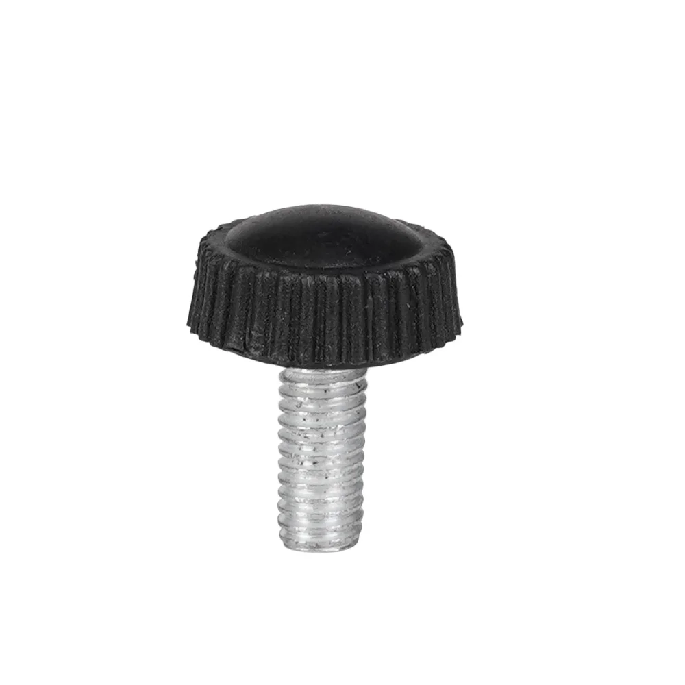 M4 M5 M6 Round Head Handle Hand Screw 10Pcs Round Knurled Rubber Thumb Screw Plastic Tighten Bolt Nuts Knob Black/White Plastic