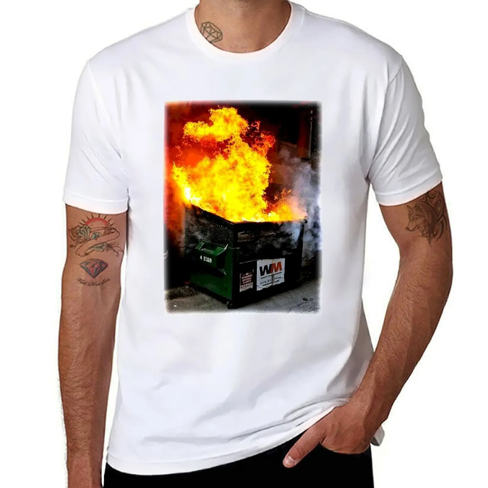 

Dumpster Fire T-Shirt men t shirt cotton 100% t shirts for man pack cotton T-Shirt