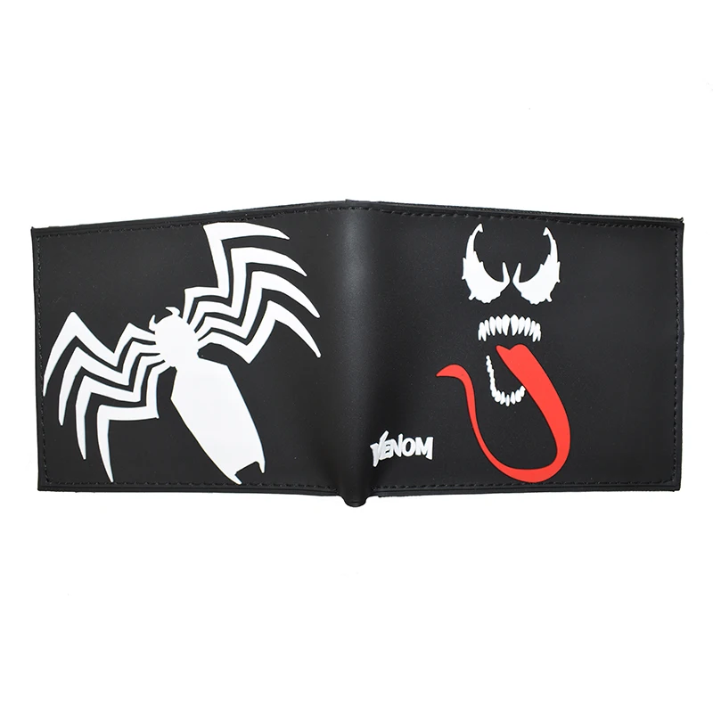 Miniso Comics Marvel Hero Venom Wallet PVC Short Pures with Coin Purse