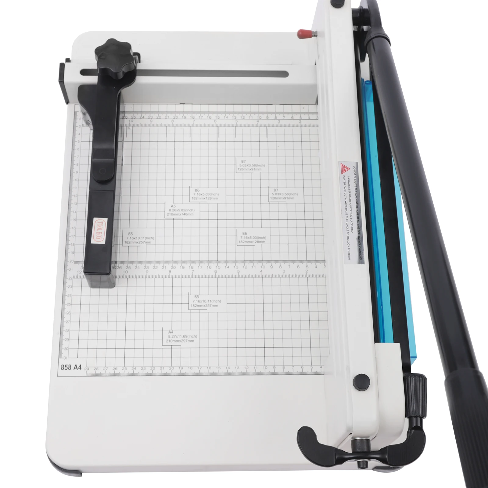 Heavy-Duty Manual Paper Cutter Cuts 400 Sheets of A4 Paper, Cold-Rolled Steel & ABS Construction