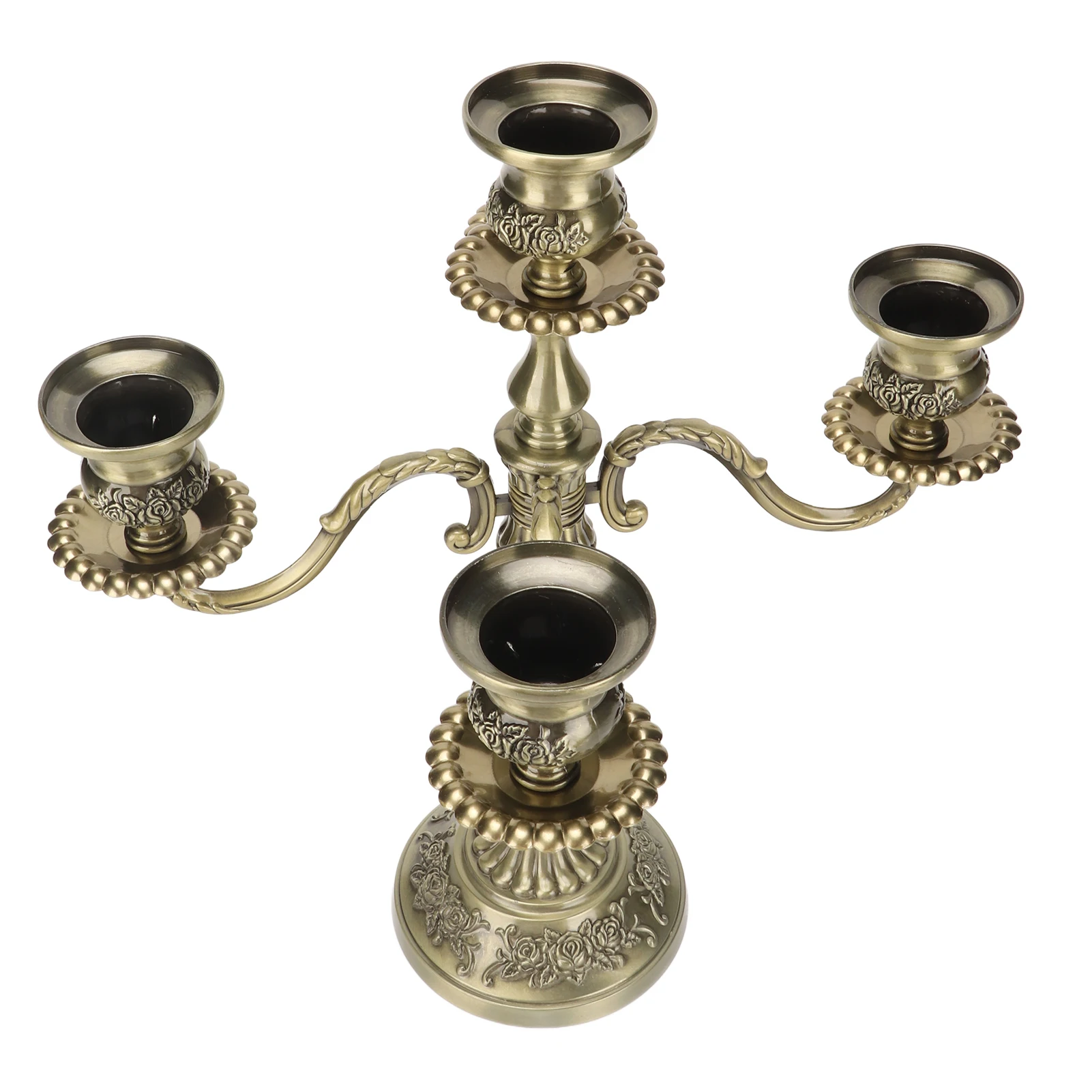 5 Arms Candelabra Zinc Alloy Scratch Resistant Rustproof Vintage Tall Candle Stick Holder for Home Restaurant Weddings Parties
