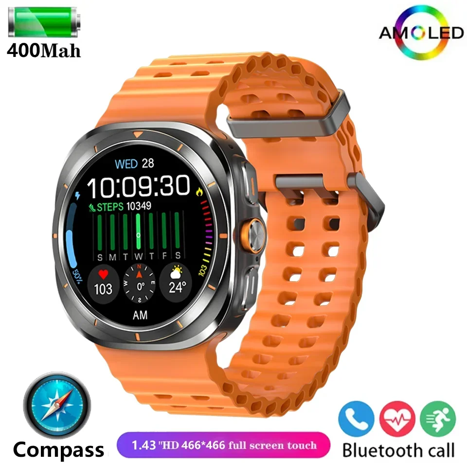 

2024 New Watch 7 Ultra Smartwatch for Men - GPS Track. AMOLED Always Display. Body Temperature Monitor. BT Talk.