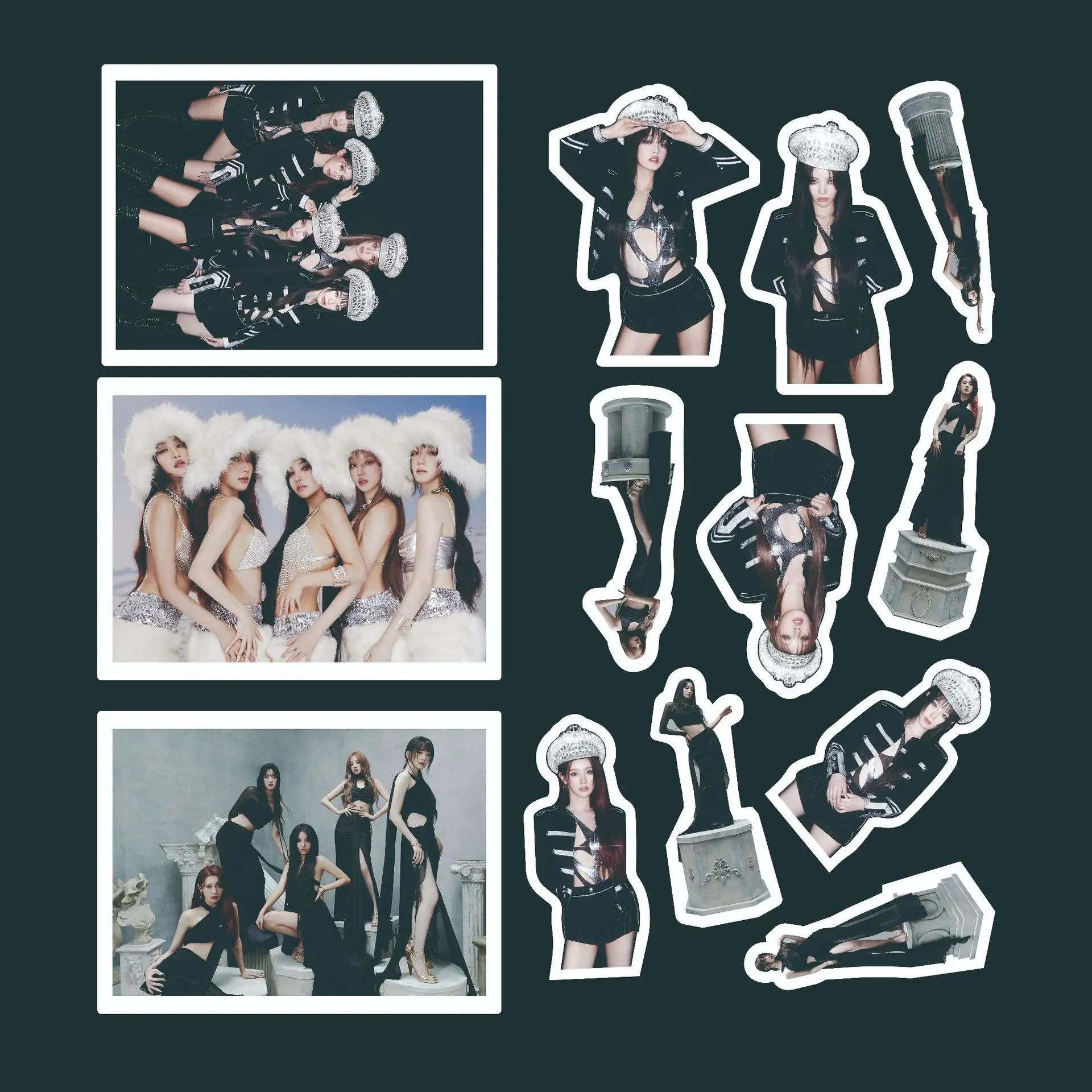 Imagem -03 - Kpop Gidle Adesivos à Prova Impermeável Água Pacote Super Senhora Álbum Photocard Etiqueta Adesivos Novo Álbum Foto Adesivos Decorações 100 Peças