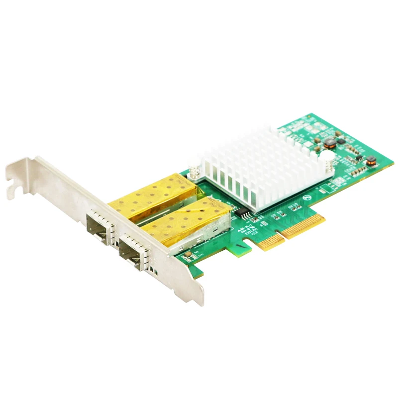 For Intel I350-AM2 Dual SFP Fiber NIC - PCI-E X4 for Server/Desktop, 1000Mbps LC Module Support, Multi/Single Mode Compatible