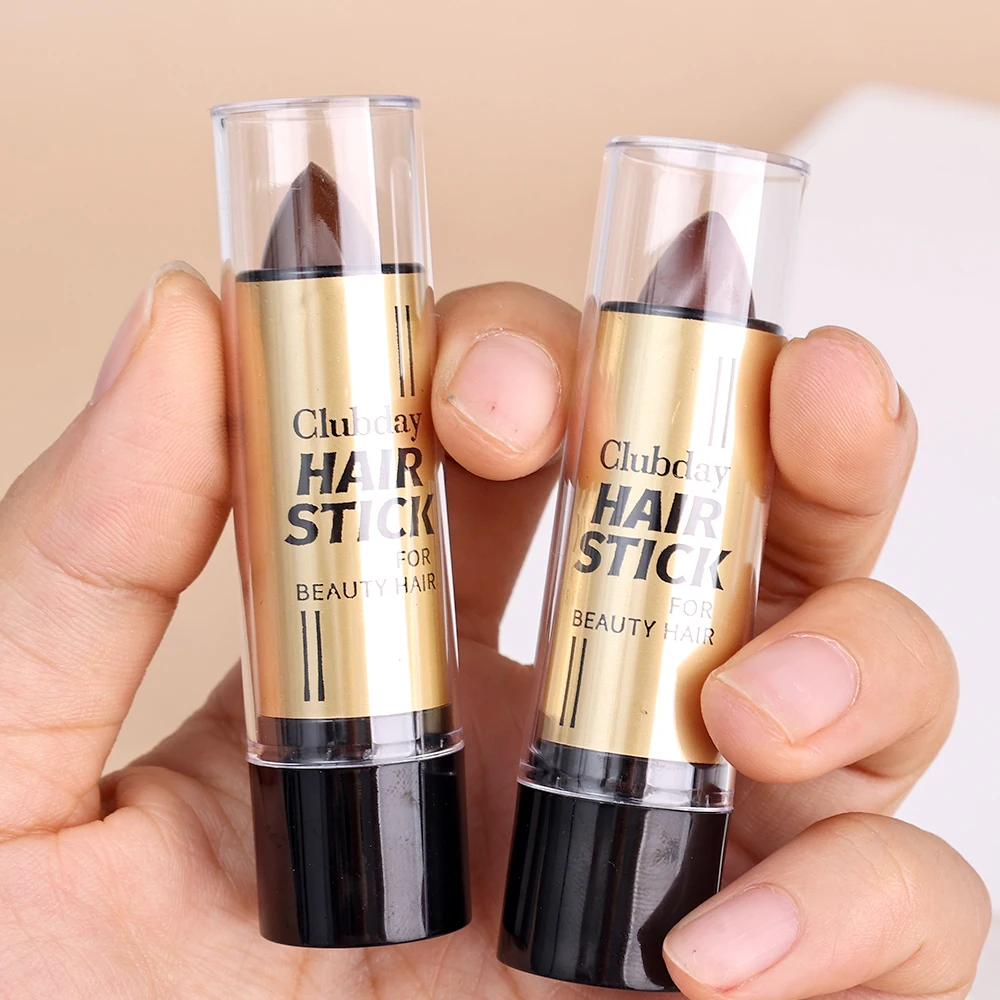 Lipstik krim warna rambut sekali pakai, penutup gaya hitam cokelat abu-abu putih rambut sementara warna rambut modifikasi stik krim Makeup