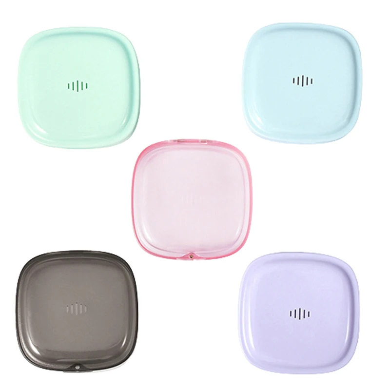 Orthodontic Retainer Double Layer Braces Storage Box Soaking Invisible Teeth Denture Cleaning Tooth Storage Portable Belt Case