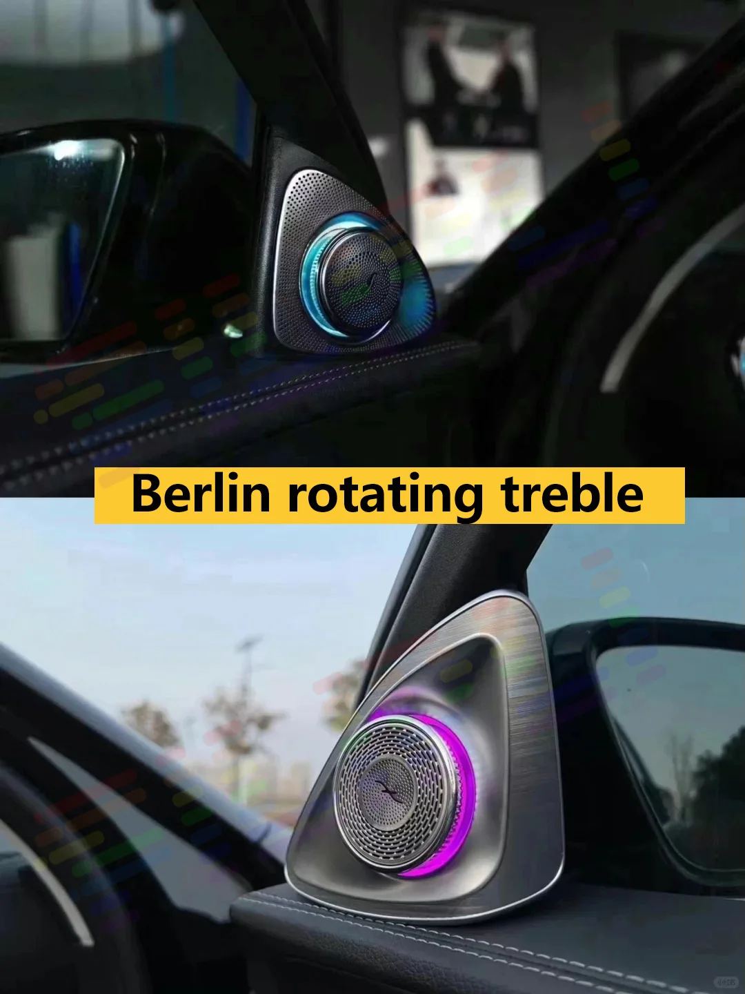 لمرسيدس w205/X253 3/64 ألوان تركيب خلفي للسيارة ضوء محيط داخلي ، منفذ هواء توربيني ، ضوء مسند الظهر ، غطاء مسند الطيار المشترك #4