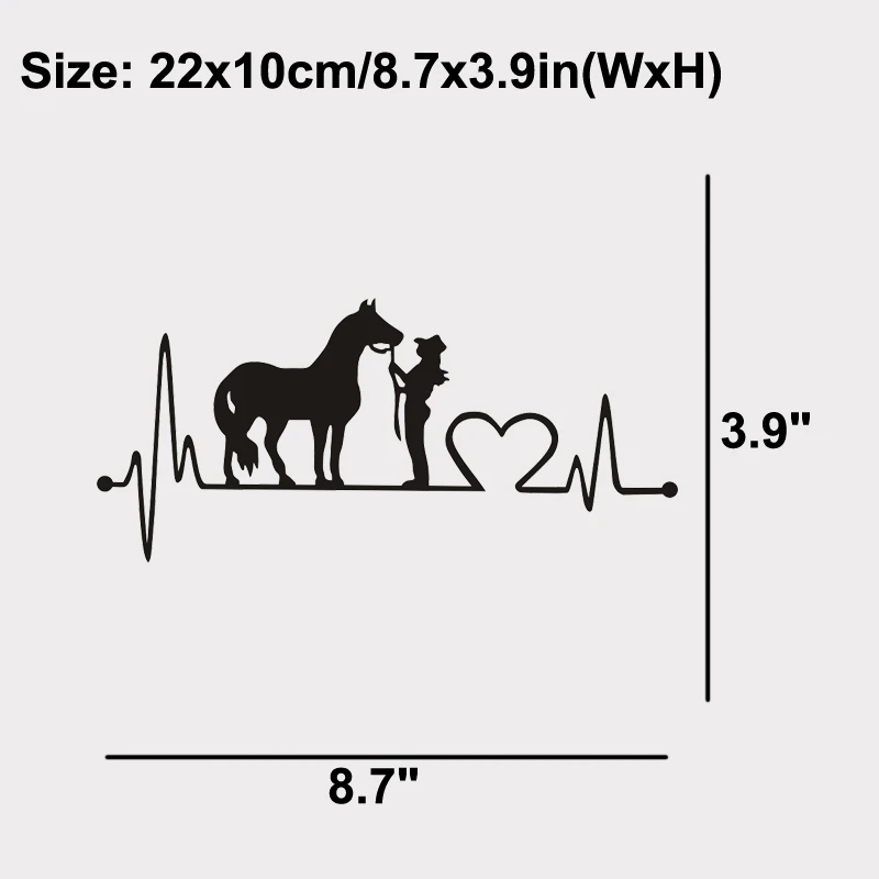 Horse Sticker with Mrs Heartbeat HORSE Car Window Laptop Sticker Heart Beat Horse Girl